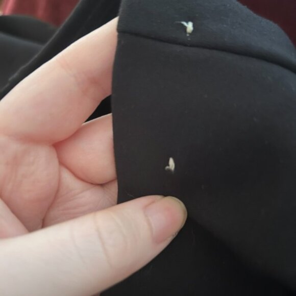 EUC Chicos Ponte Pull On Pants 8 Black Stretch Knit Elastic Waist Faux Pockets - Picture 9 of 11